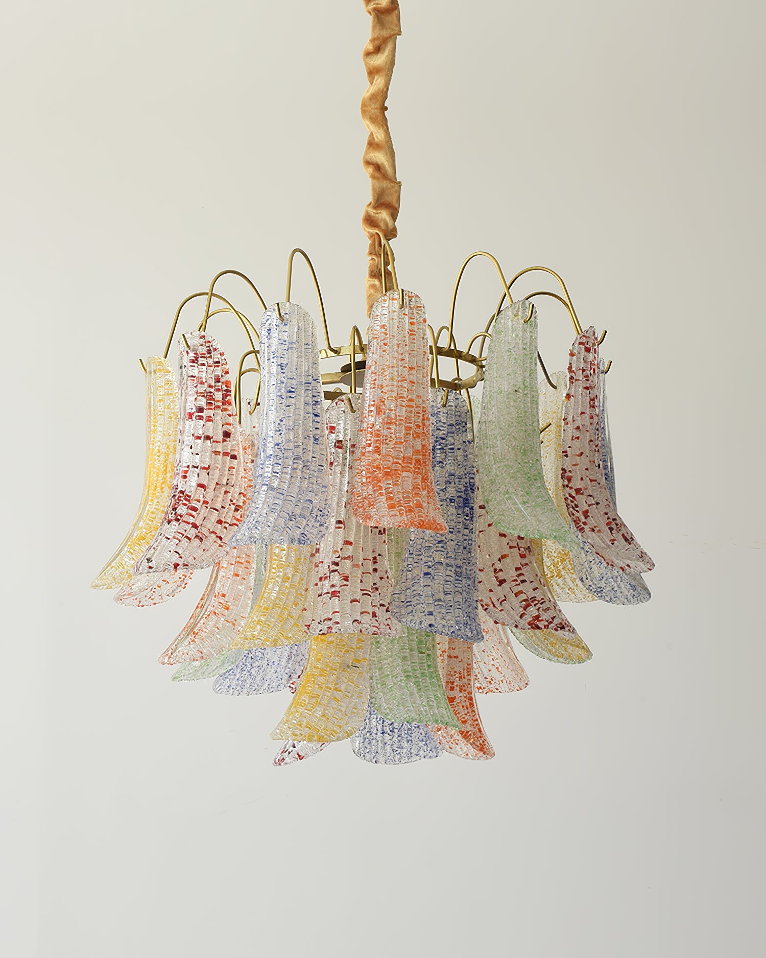 Chandelier Murano Glass 19.7 in Colorful Ceiling Lighting Dining Room Decorative Multi Bulb Hanging Fixture | Thomler
