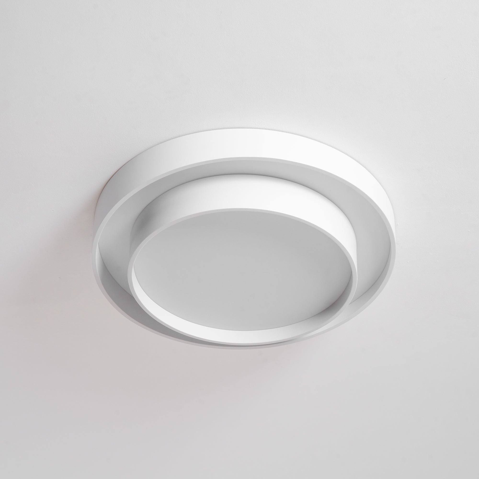 Ceiling Light Metal Integrated LED 40.0 cm White Modern Living Room Bedroom Flush Mount Lamp | Thomler
