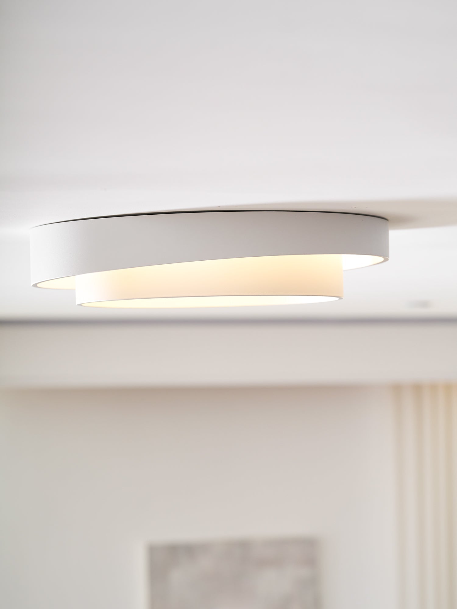 Modern LED Ceiling Light 15.7 in Flush Mount Living Room Bedroom Minimalist Acrylic Fixture | Thomler