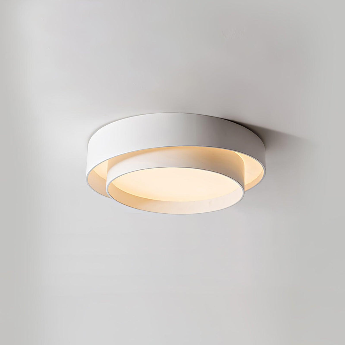Modern Layered Drum Flush Mount Ceiling Light with Integrated LED for Living Room & Bedroom | Thomler