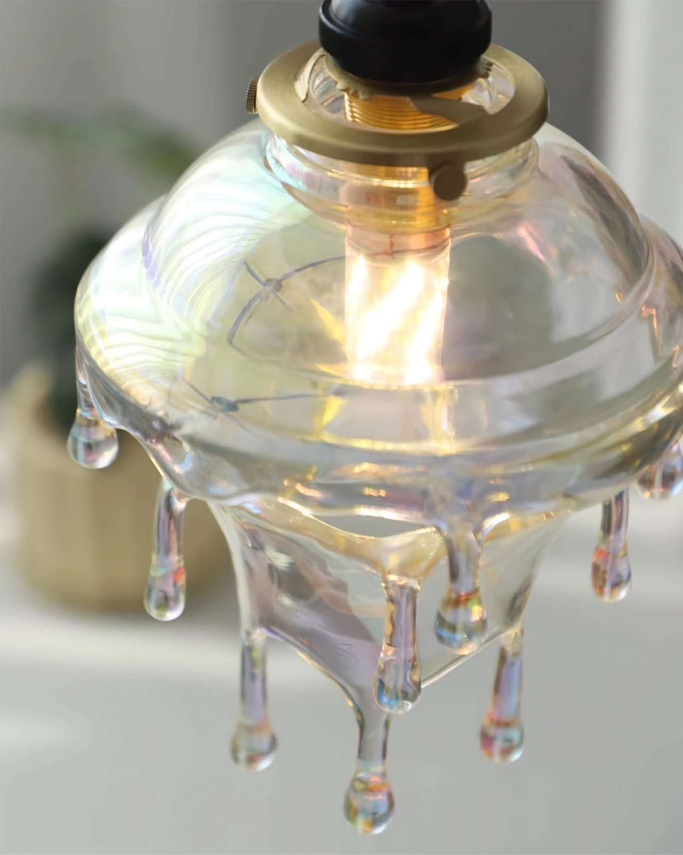 Pendant Light Resin Drip 9.1 in Adjustable Indoor Ceiling Lamp Modern Dining Room Kitchen Hanging Light | Thomler