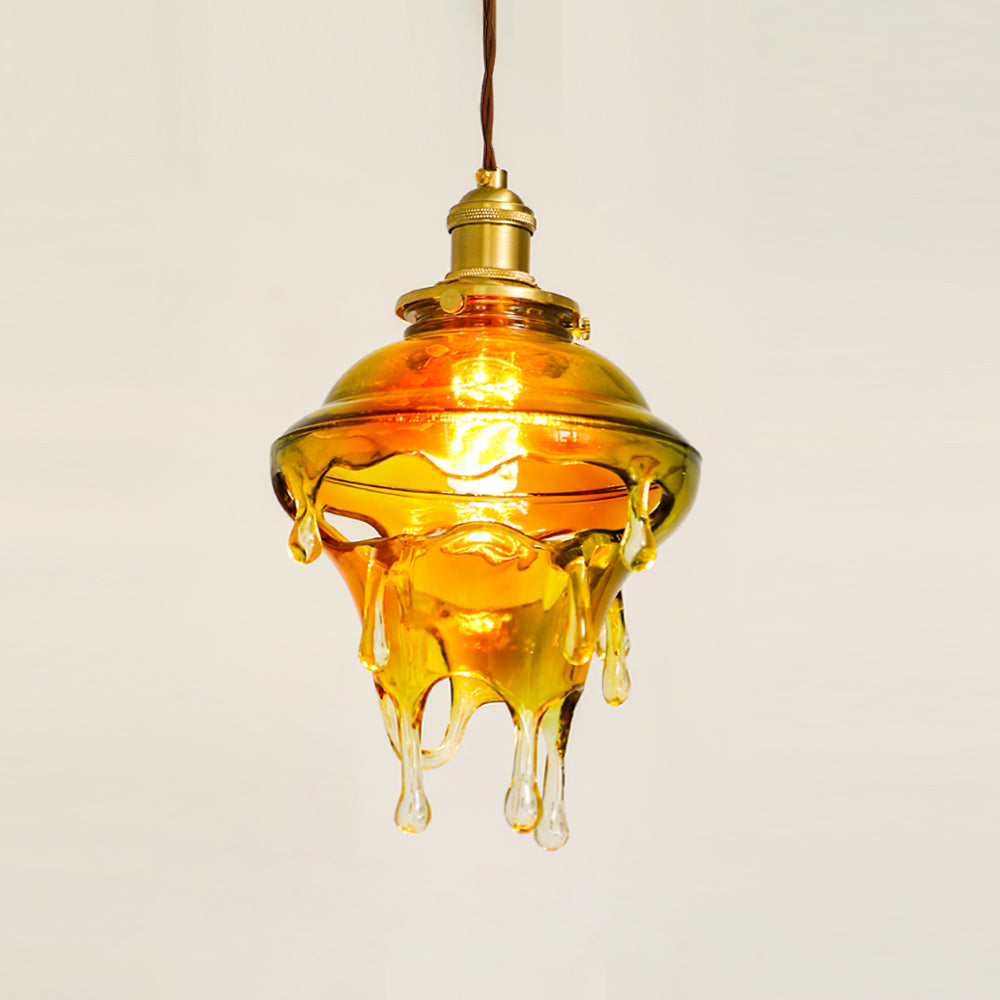 Pendant Light Resin Drip 9.1 in Adjustable Indoor Ceiling Lamp Modern Dining Room Kitchen Hanging Light | Thomler