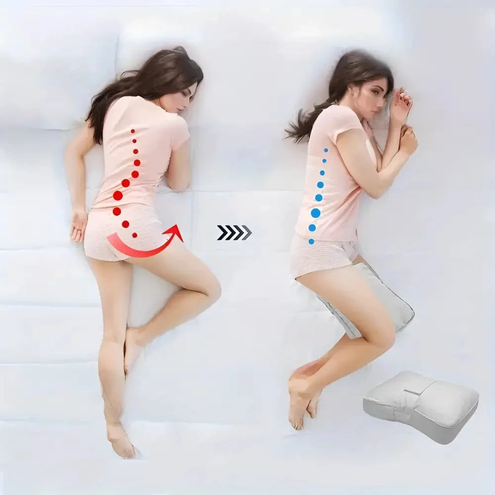 Ergonomic Leg Pillow for Side Sleepers Memory Foam Contour Cushion with Adjustable Strap Hip Knee Support Washable Cover Travel | Thomler