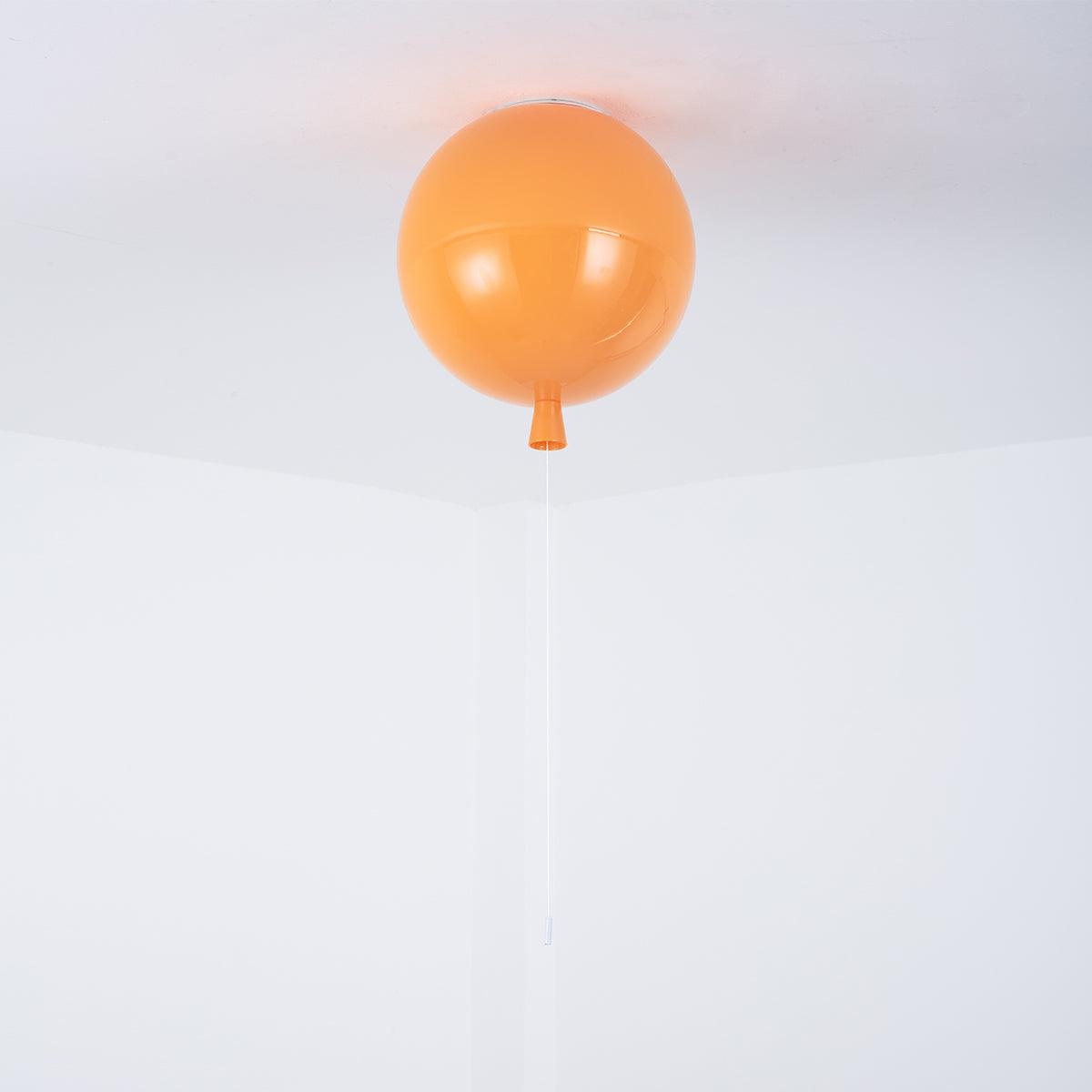 Ceiling Lamp Plastic Balloon 35.0 cm Yellow Childrens Room Pull Cord Hanging Light Playroom Nursery E27 Fixture | Thomler