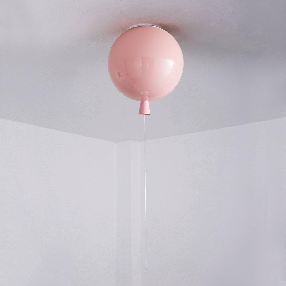 Ceiling Lamp Plastic Balloon 35.0 cm Yellow Childrens Room Pull Cord Hanging Light Playroom Nursery E27 Fixture | Thomler