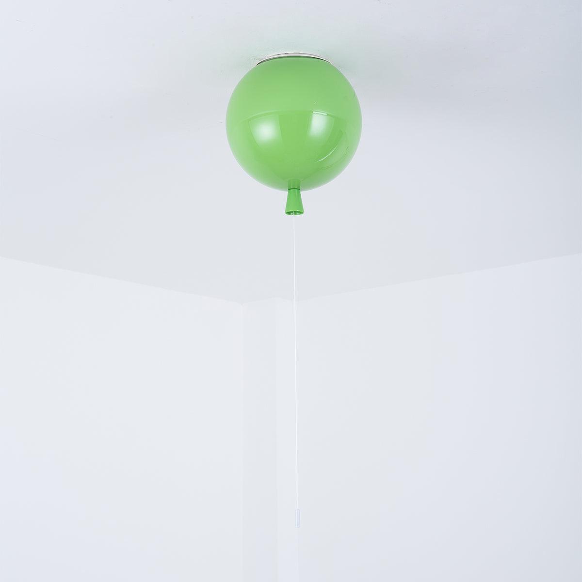 Ceiling Lamp Plastic Balloon 35.0 cm Yellow Childrens Room Pull Cord Hanging Light Playroom Nursery E27 Fixture | Thomler