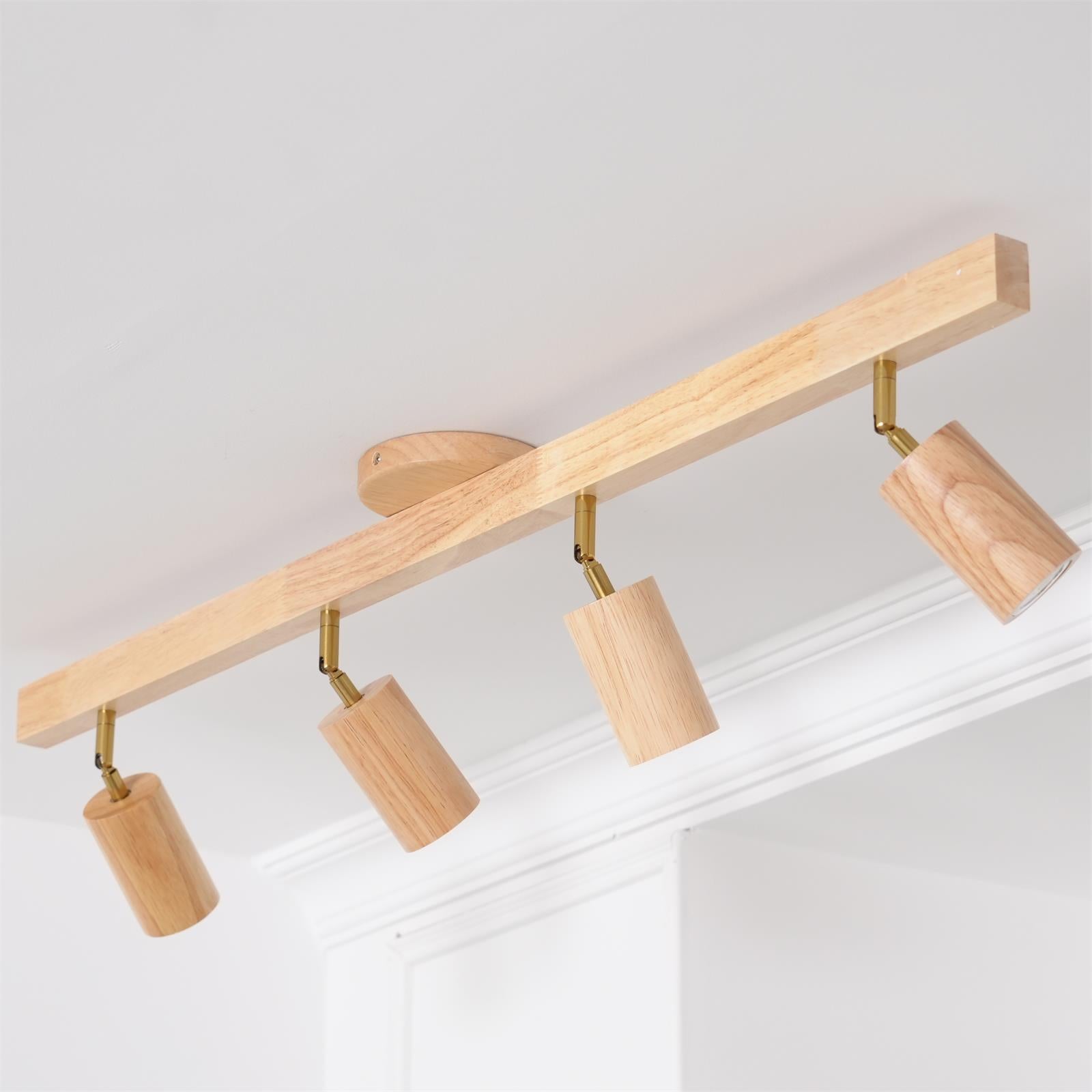 Ceiling Track Light Wood Adjustable LED 5.0 W 100.0 cm Living Room Kitchen Hallway Focused Lighting | Thomler