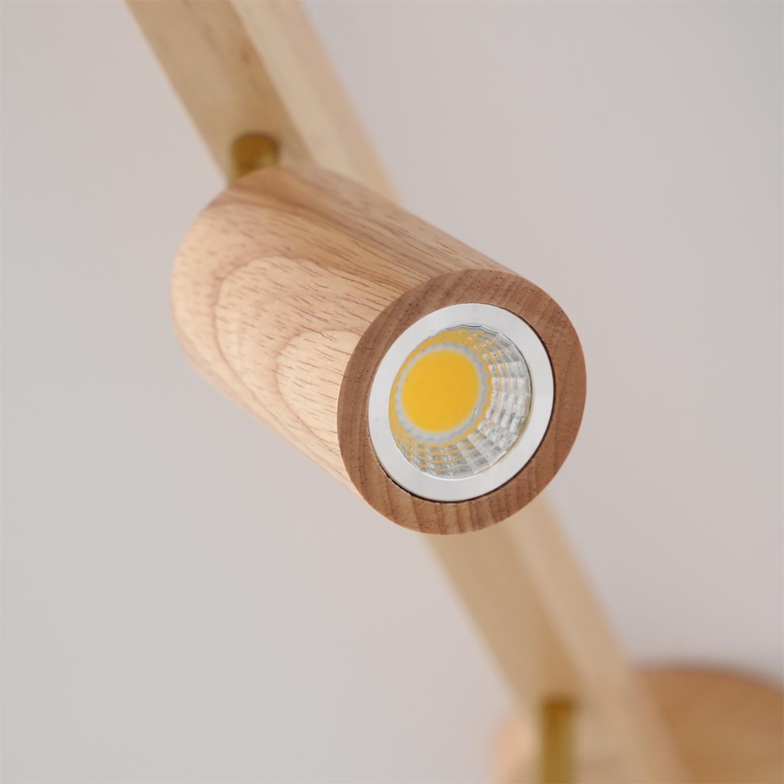 Ceiling Track Light Wood 60.0 cm Adjustable LED Spotlights Living Room Kitchen Hallway Modern Lighting | Thomler