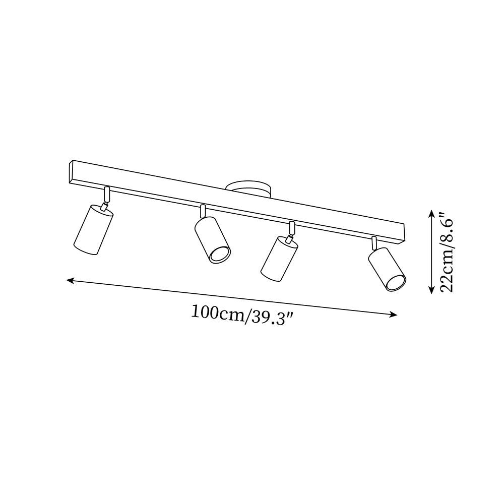 Ceiling Track Light Wood Adjustable LED 5.0 W 100.0 cm Living Room Kitchen Hallway Focused Lighting | Thomler