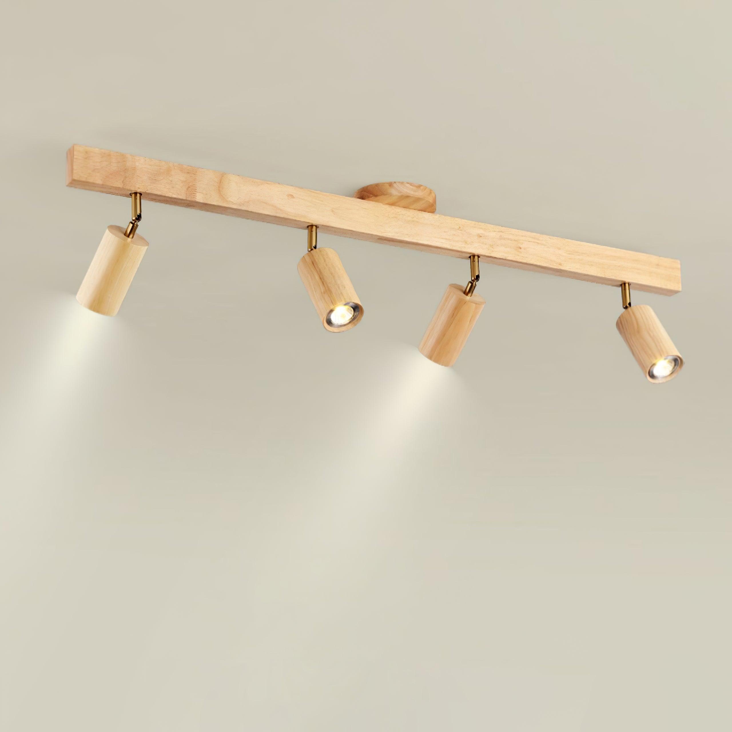 Ceiling Track Light Wood Adjustable LED 5.0 W 100.0 cm Living Room Kitchen Hallway Focused Lighting | Thomler