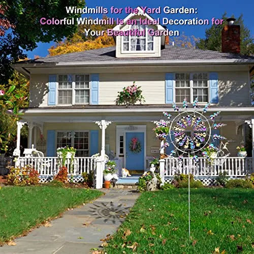 Rotating Outdoor Garden Sculpture - Stainless Steel Kinetic Lawn Art - Weather-Resistant Yard Decor for Patio & Garden | Thomler