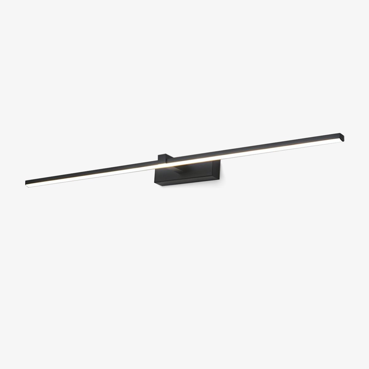 Metal Linear Wall Light Aluminum 15.7 in 1-Light Black Bathroom Vanity Lighting | Thomler