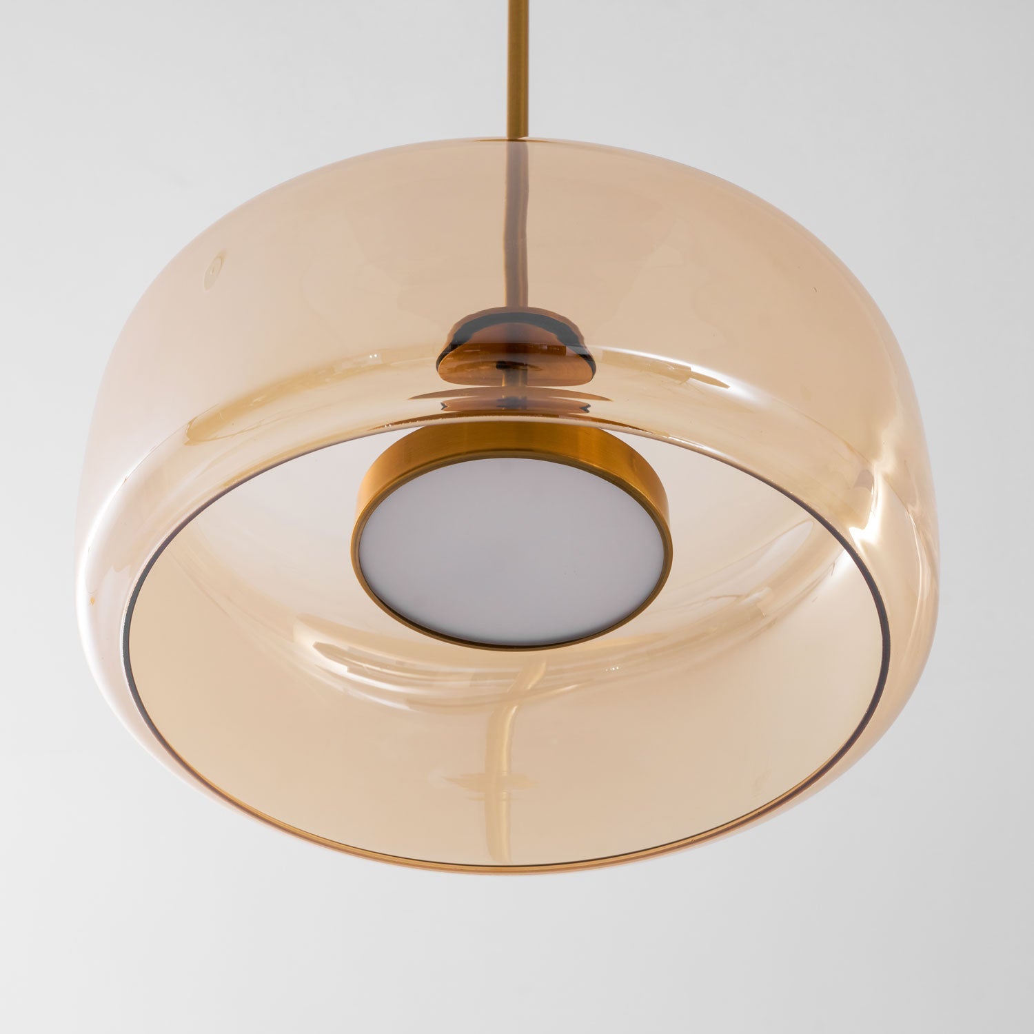 Smoked Glass Pendant Light 10.2 in LED Kitchen Island Dining Ceiling Fixture Modern Adjustable Hanging Lamp | Thomler