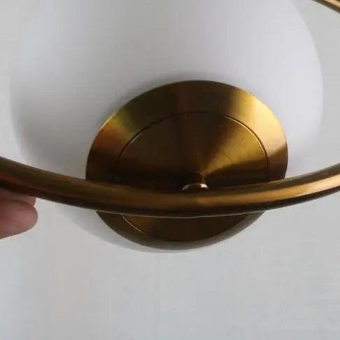 Glass Pendant Light with Metal Frame for Kitchen Island Dining Room Contemporary Ceiling Fixture Modern Hanging Lamp | Thomler