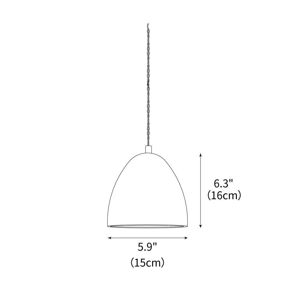 Pendant Light Cement 9.8 in Adjustable Modern Dining Room Kitchen Island Hanging Ceiling Lamp | Thomler