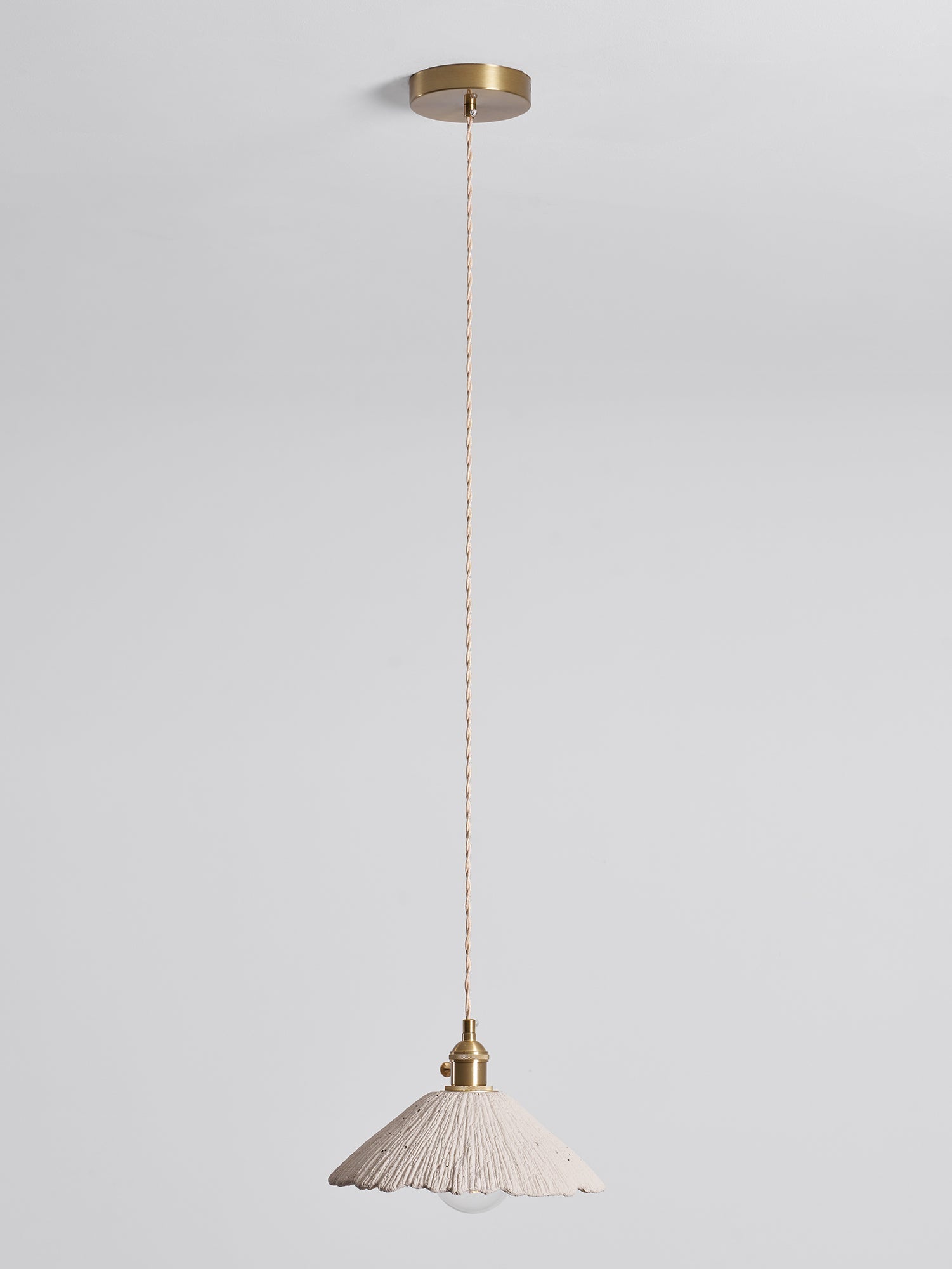 Pendant Light Cement 9.8 in Adjustable Modern Dining Room Kitchen Island Hanging Ceiling Lamp | Thomler