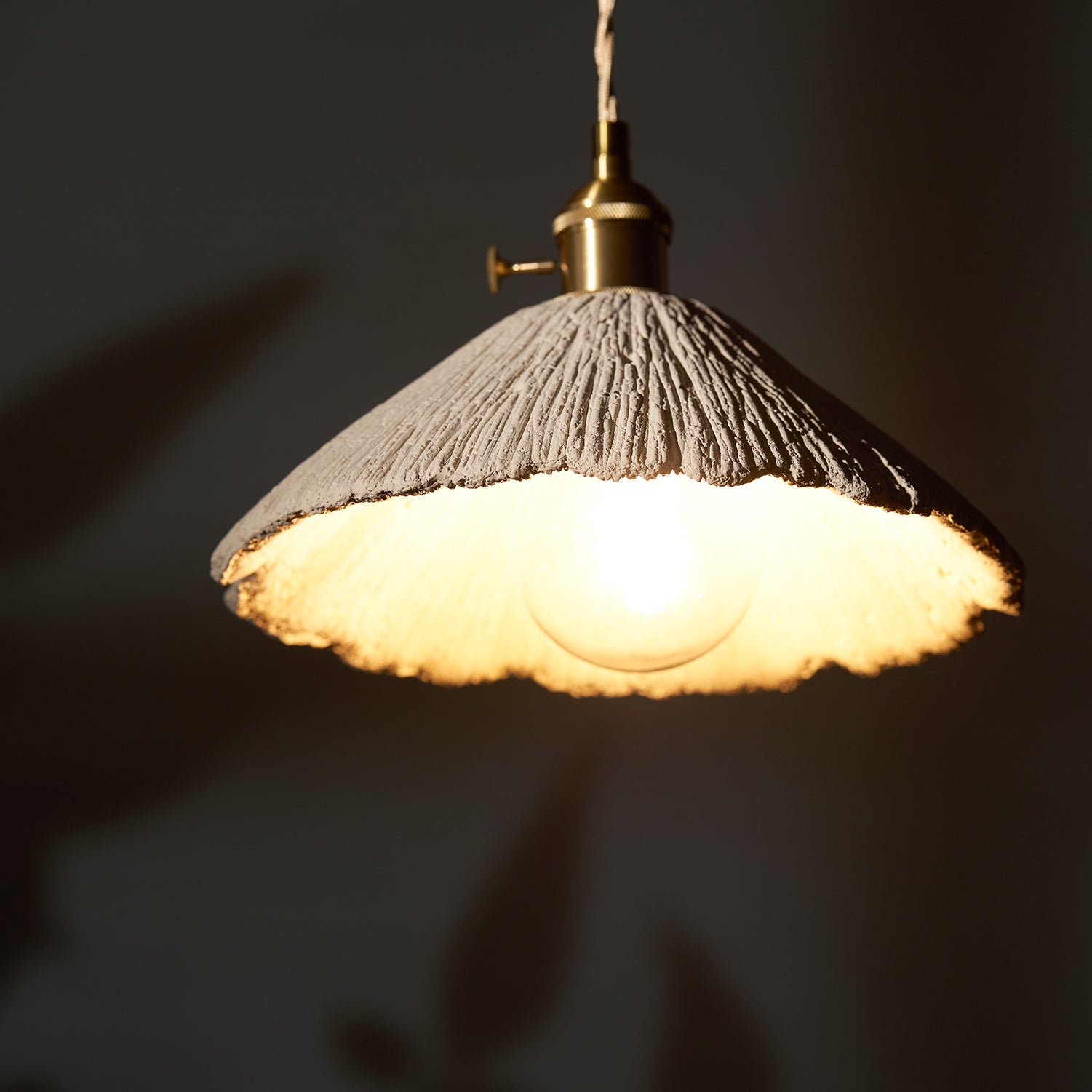 Pendant Light Cement 9.8 in Adjustable Modern Dining Room Kitchen Island Hanging Ceiling Lamp | Thomler
