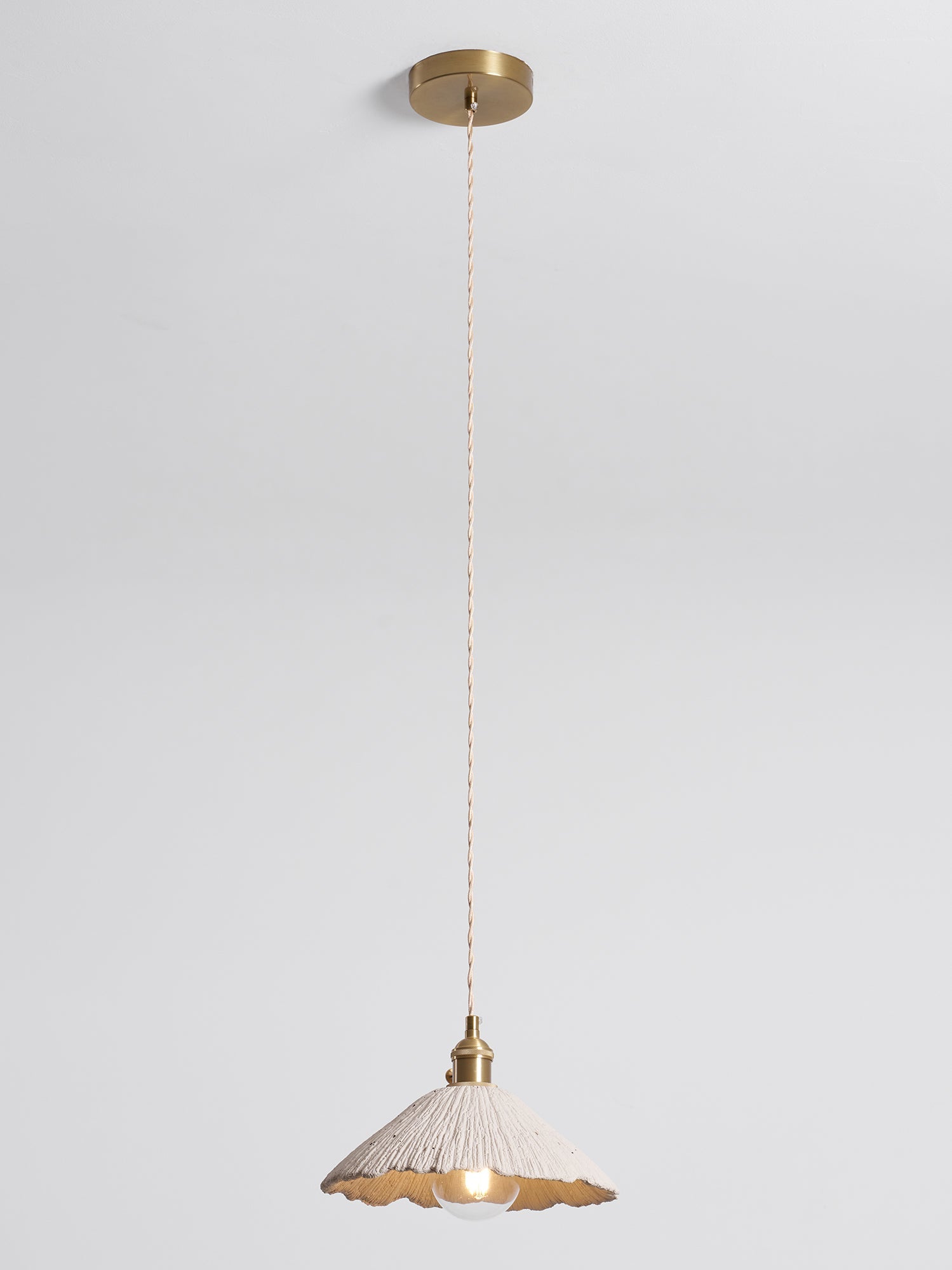Pendant Light Cement 9.8 in Adjustable Modern Dining Room Kitchen Island Hanging Ceiling Lamp | Thomler