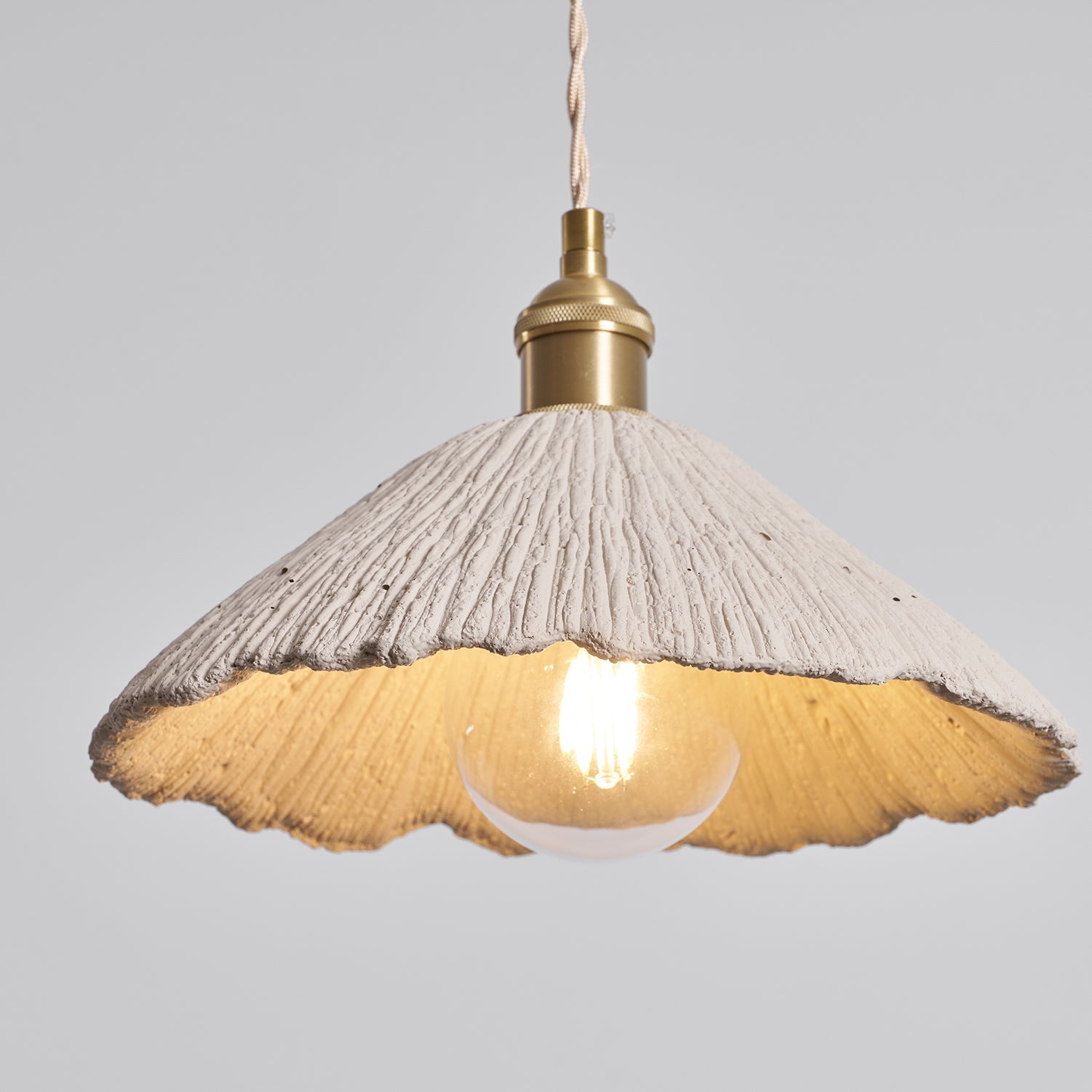 Pendant Light Cement 9.8 in Adjustable Modern Dining Room Kitchen Island Hanging Ceiling Lamp | Thomler