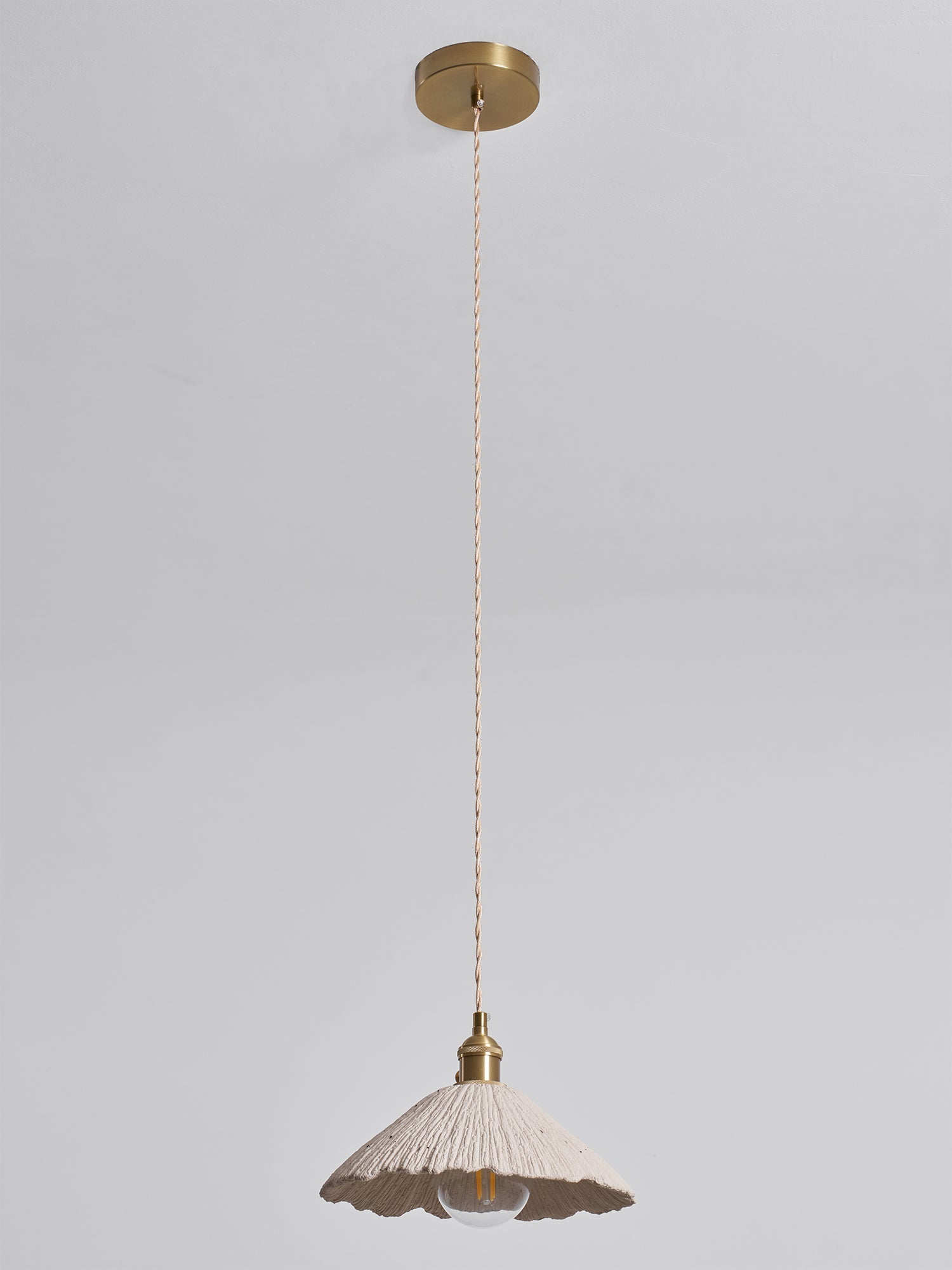Pendant Light Cement 9.8 in Adjustable Modern Dining Room Kitchen Island Hanging Ceiling Lamp | Thomler