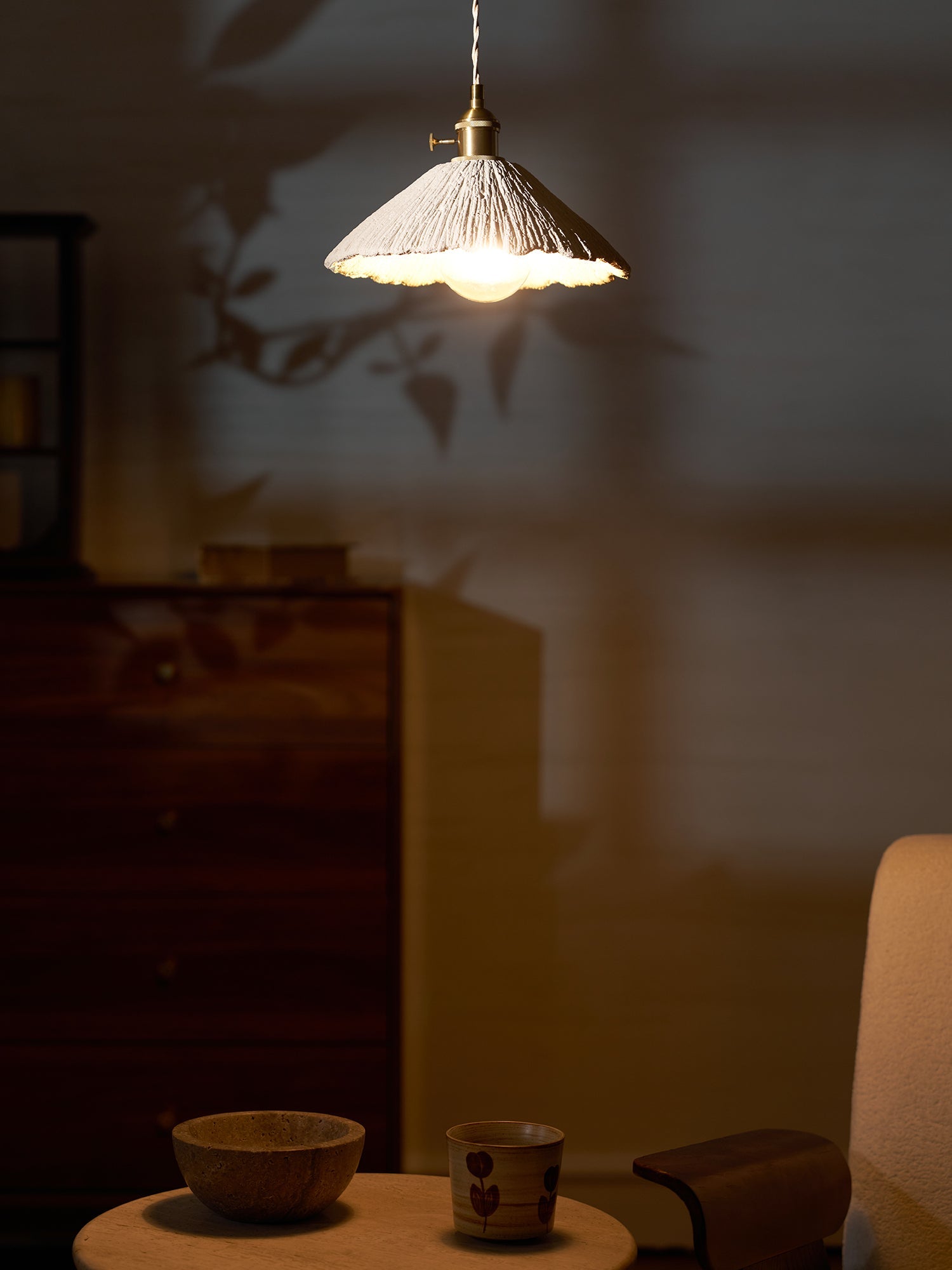 Pendant Light Cement 9.8 in Adjustable Modern Dining Room Kitchen Island Hanging Ceiling Lamp | Thomler