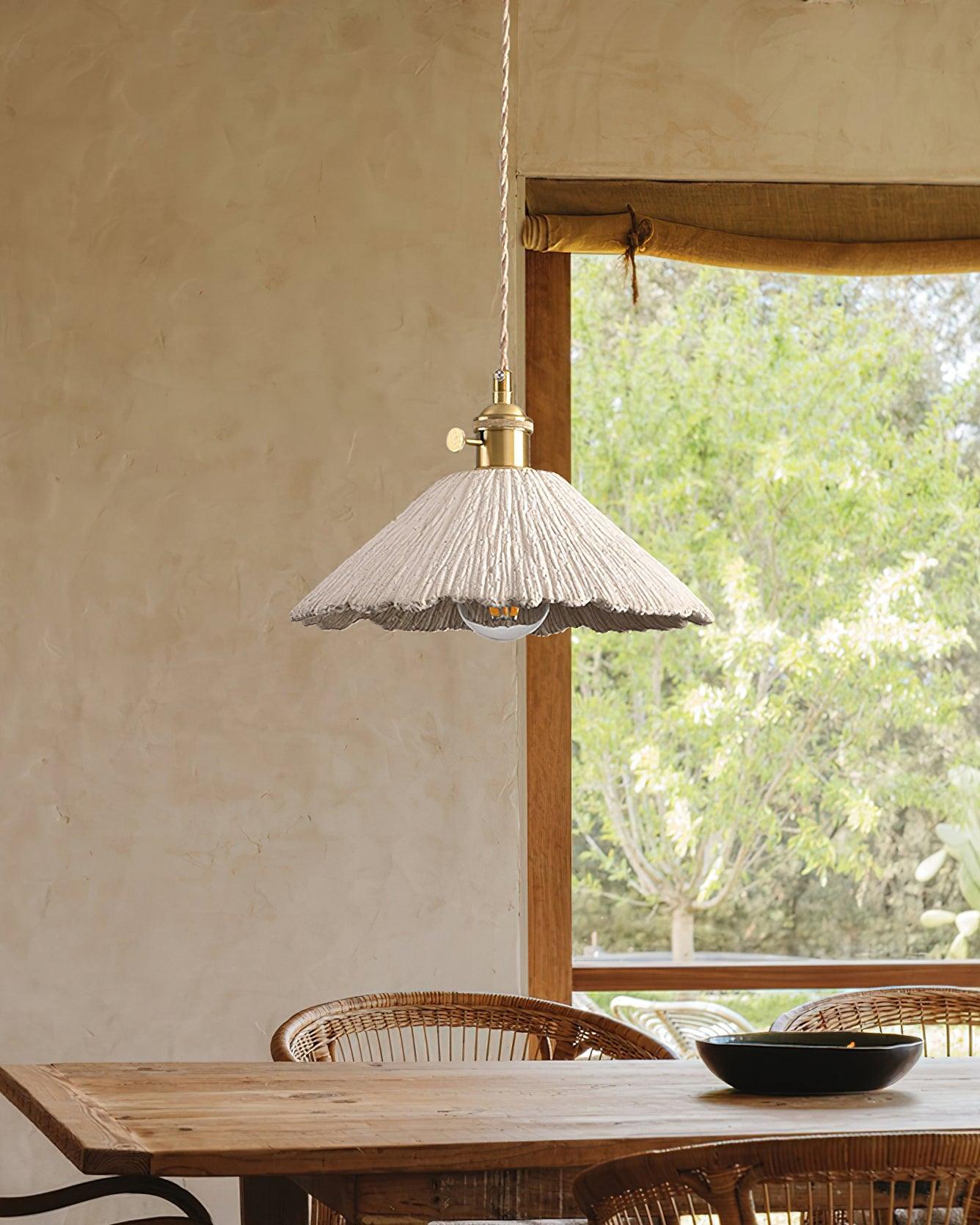 Pendant Light Cement 9.8 in Adjustable Modern Dining Room Kitchen Island Hanging Ceiling Lamp | Thomler