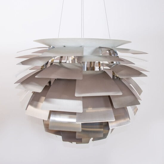 Pendant Light Metal Pinecone 20 in Adjustable Living Room Dining Area Chandelier Decorative Ceiling Fixture | Thomler
