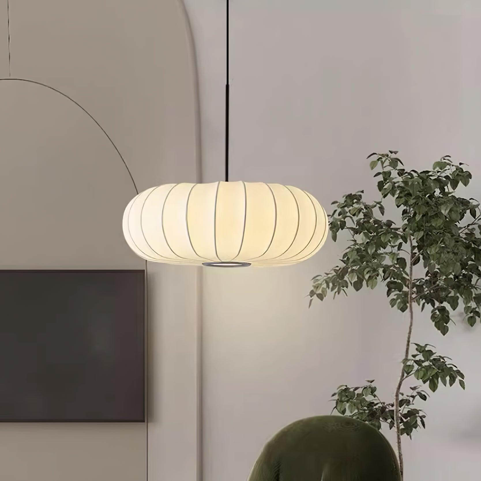 Pendant Light Silk 11.8 in to 19.6 in Warm Indoor Dining Living Room Lighting Decorative LED | Thomler