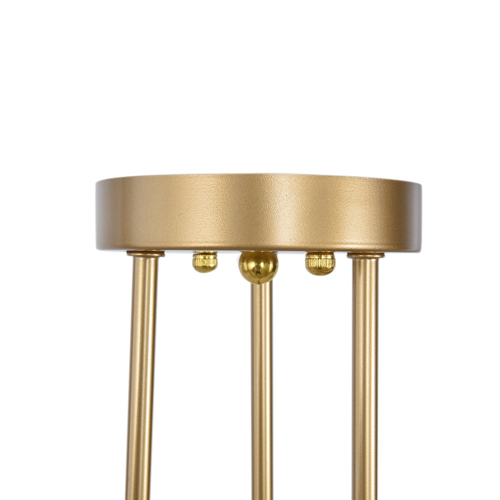 6-Light Starburst Ceiling Fixture in Warm Gold Tone – Close-to-Ceiling Geometric Chandelier for Dining Room, Bedroom & Entryway | Thomler