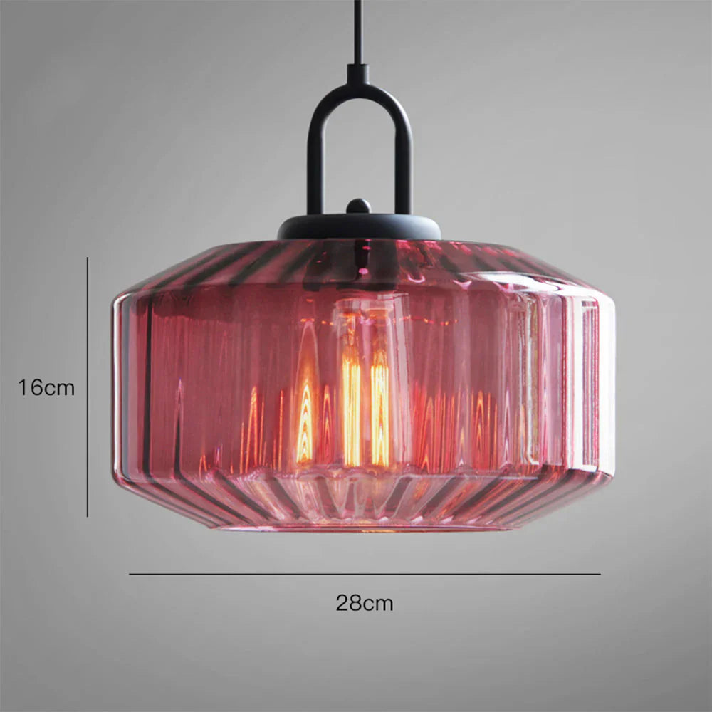 Pendant Light Hand Blown Glass 28.0 cm Green Dining Room Vintage Hanging Ceiling Lamp Minimalist LED Kitchen Island | Thomler