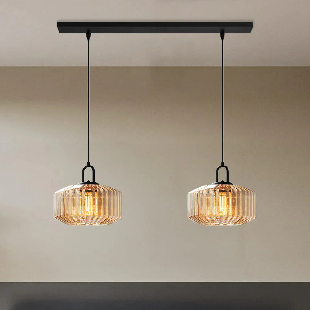 Pendant Light Hand Blown Glass 28.0 cm Green Dining Room Vintage Hanging Ceiling Lamp Minimalist LED Kitchen Island | Thomler