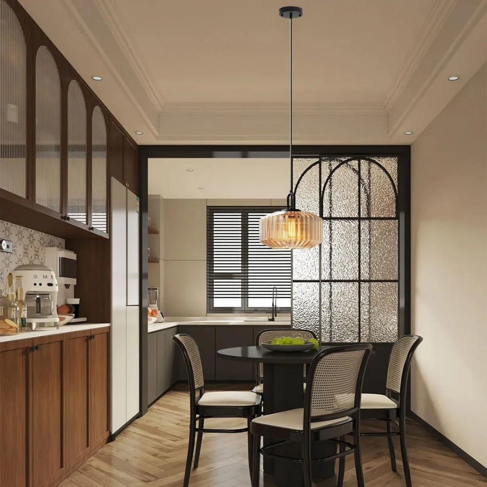 Pendant Light Glass 11 in Handblown Indoor Warm Glow Dining Room Kitchen Hallway Lighting | Thomler