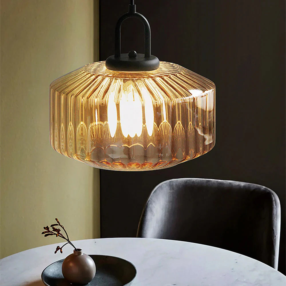 Pendant Light Glass 11 in Handblown Indoor Warm Glow Dining Room Kitchen Hallway Lighting | Thomler