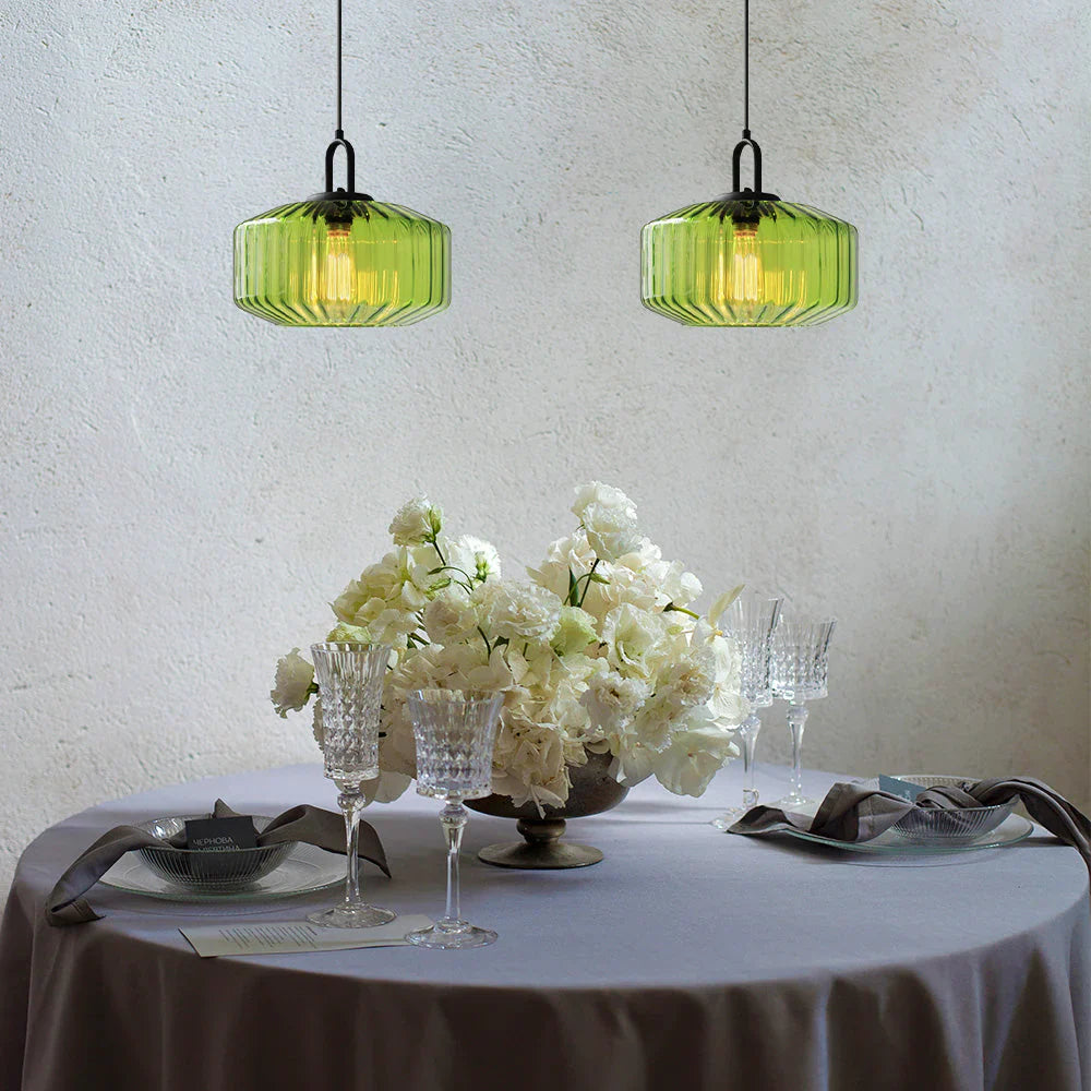 Pendant Light Glass 11 in Handblown Indoor Warm Glow Dining Room Kitchen Hallway Lighting | Thomler