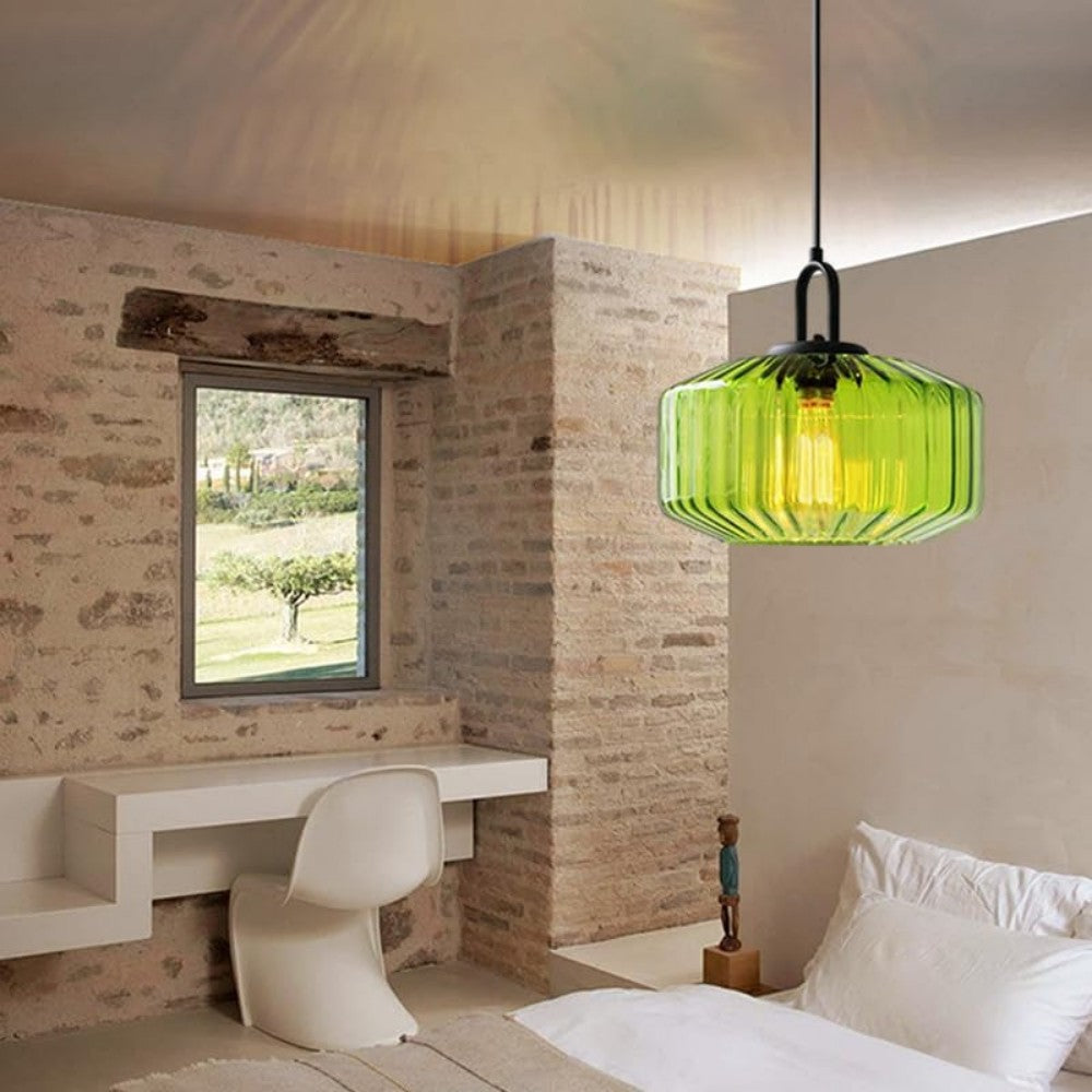 Pendant Light Glass 11 in Handblown Indoor Warm Glow Dining Room Kitchen Hallway Lighting | Thomler
