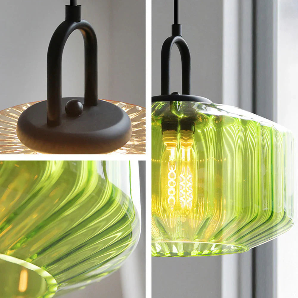 Pendant Light Glass 11 in Handblown Indoor Warm Glow Dining Room Kitchen Hallway Lighting | Thomler
