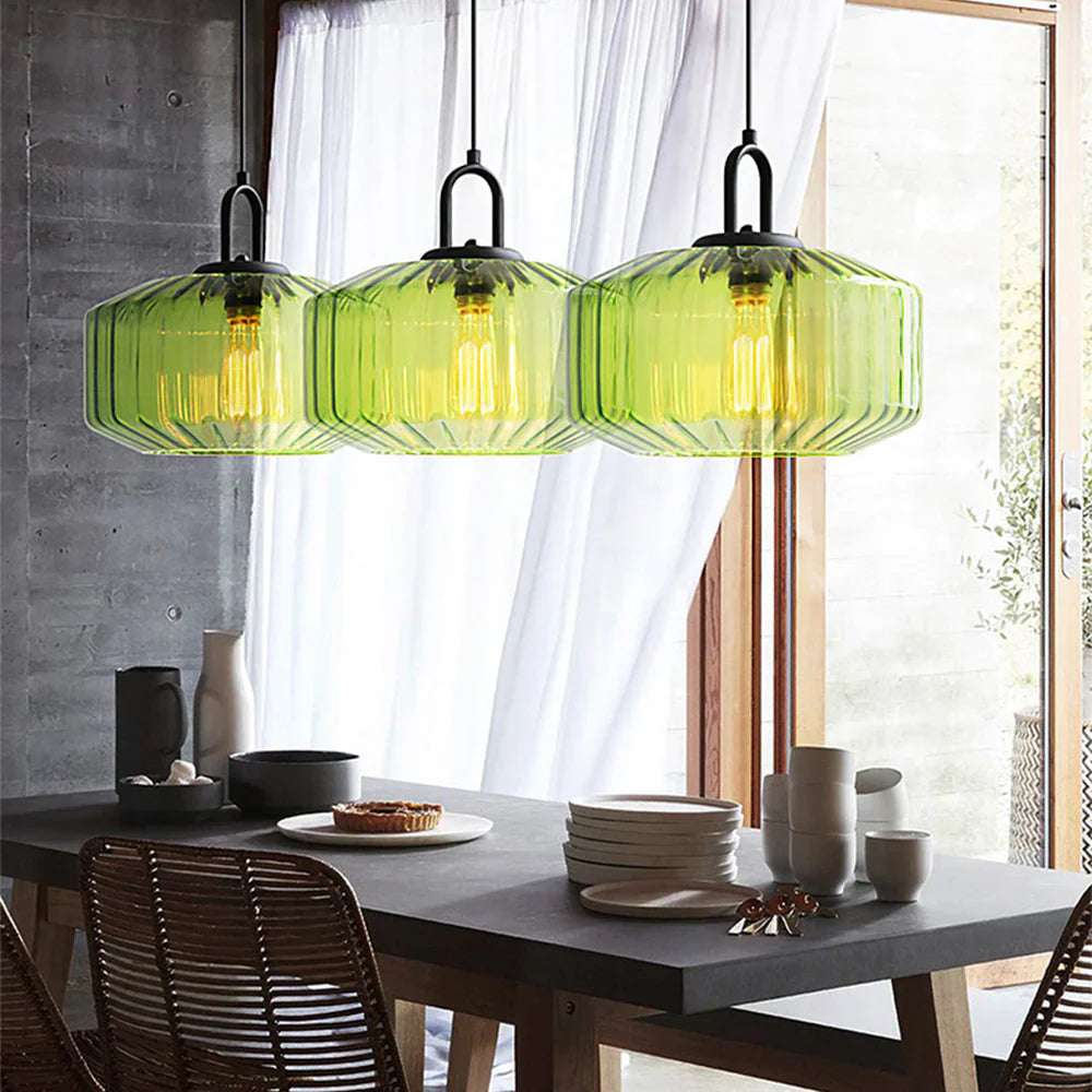 Pendant Light Glass 11 in Handblown Indoor Warm Glow Dining Room Kitchen Hallway Lighting | Thomler