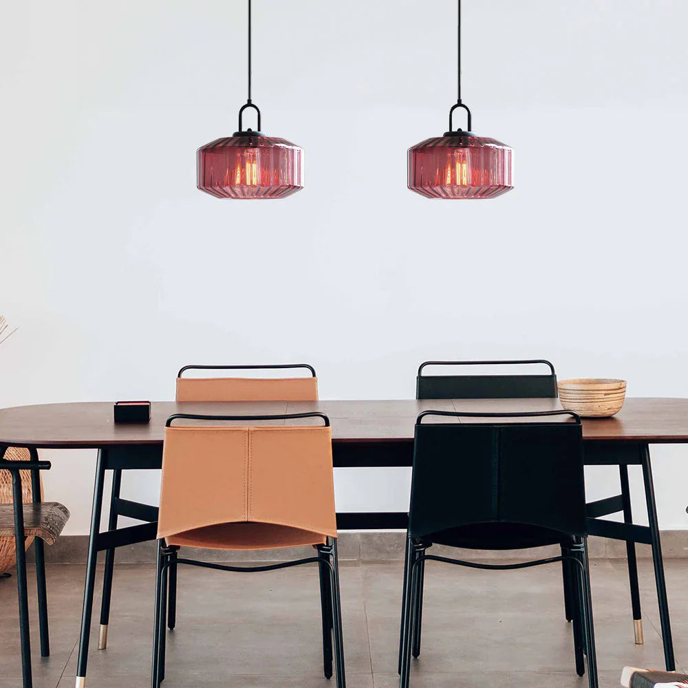 Pendant Light Glass 11 in Handblown Indoor Warm Glow Dining Room Kitchen Hallway Lighting | Thomler