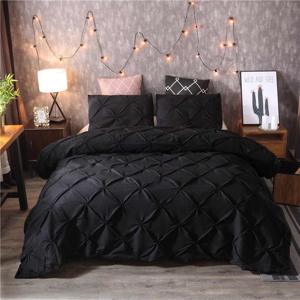 Microfiber Duvet Cover Set with 2 Pillow Shams – Soft & Breathable Bed Linen for Queen & King Size | Thomler