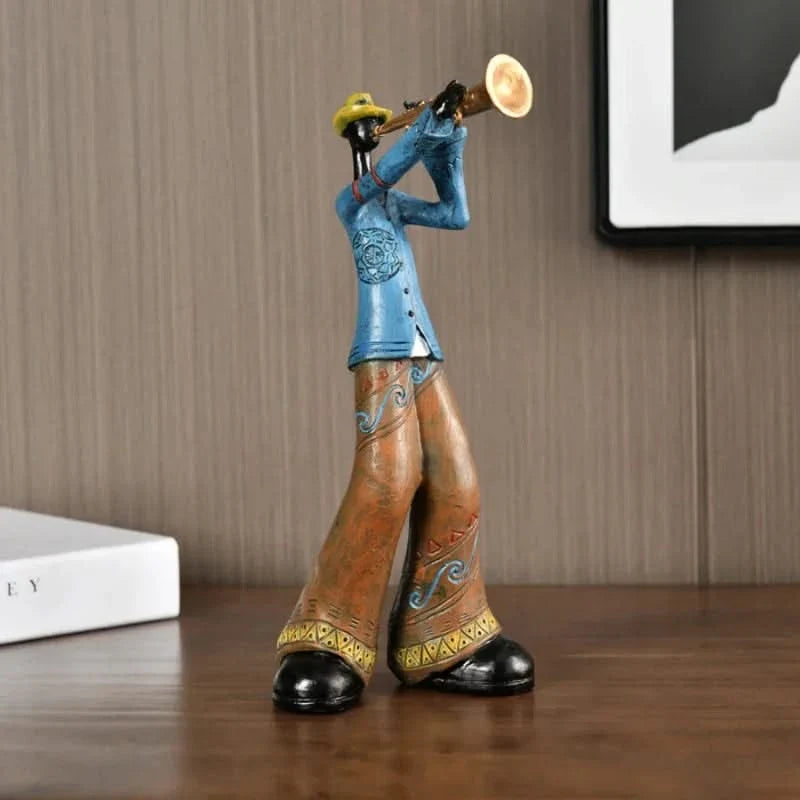 Jazz Musician Resin Sculpture Set – Abstract Band Figurines for Living Room & Shelf Décor | Thomler