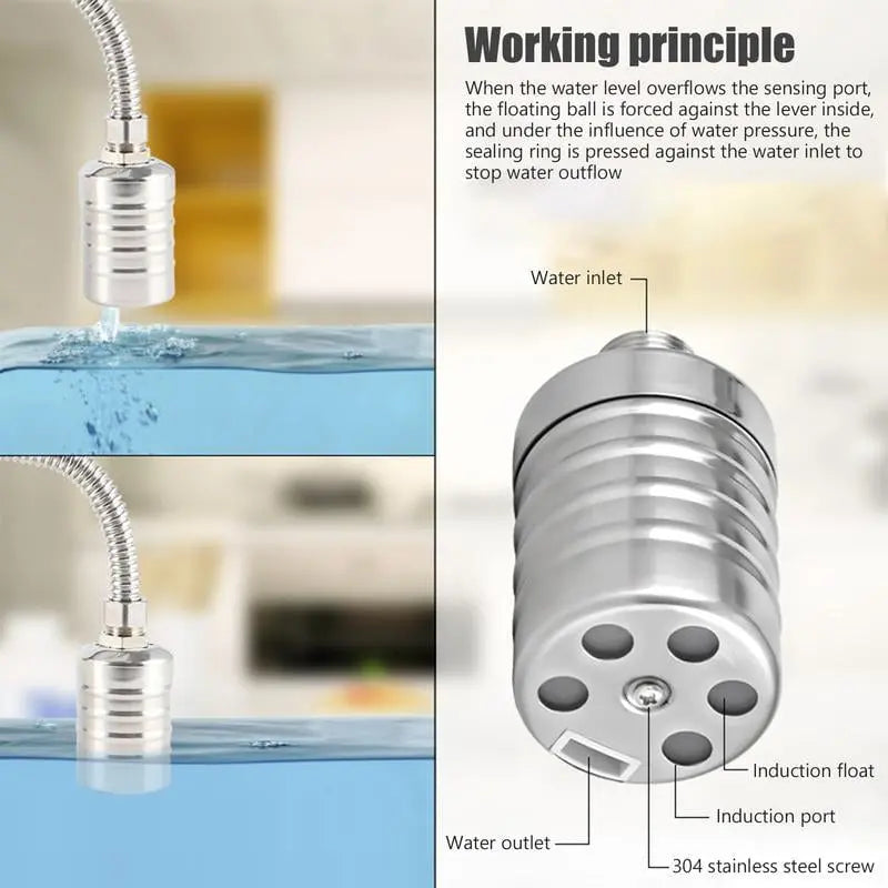 Compact Stainless Steel Float Valve for Automatic Water Level Control in Tanks, Barrels & Ponds | Thomler