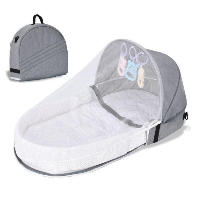 Pop-Up Baby Travel Bed with Bug-Blocking Mesh – Folds Into Backpack for Infants 0-18 Months | Thomler