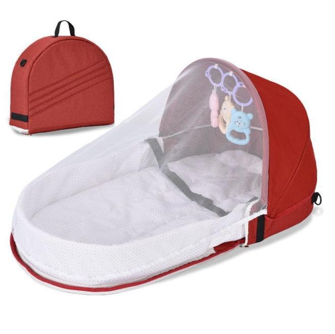Pop-Up Baby Travel Bed with Bug-Blocking Mesh – Folds Into Backpack for Infants 0-18 Months | Thomler
