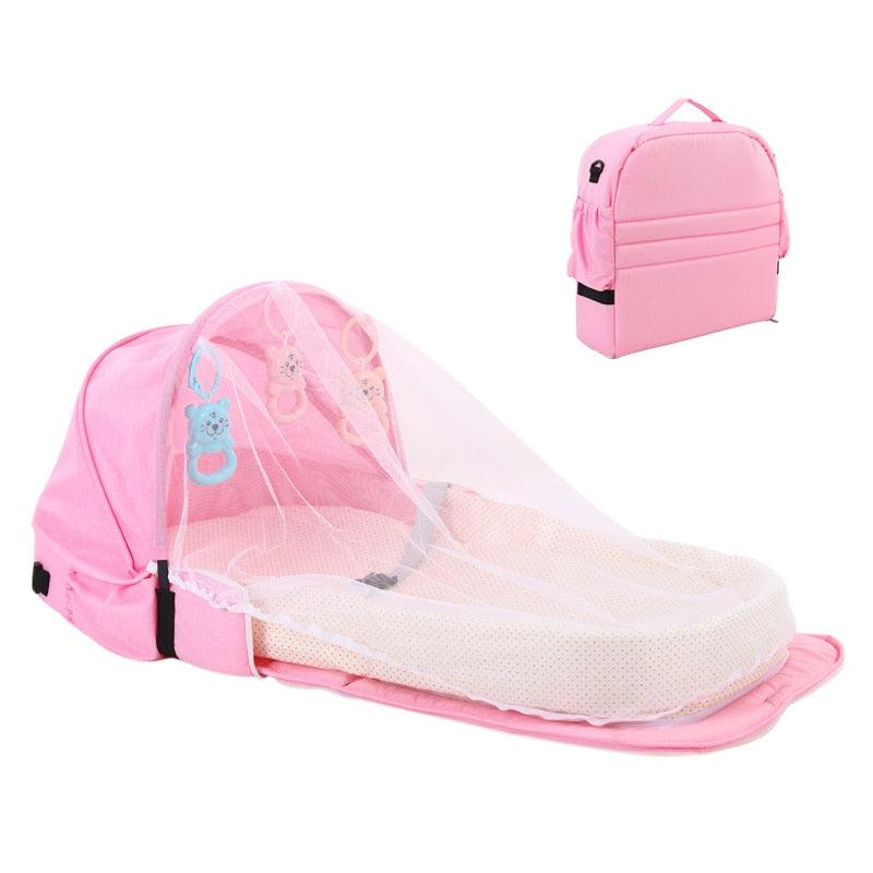 Pop-Up Baby Travel Bed with Bug-Blocking Mesh – Folds Into Backpack for Infants 0-18 Months | Thomler