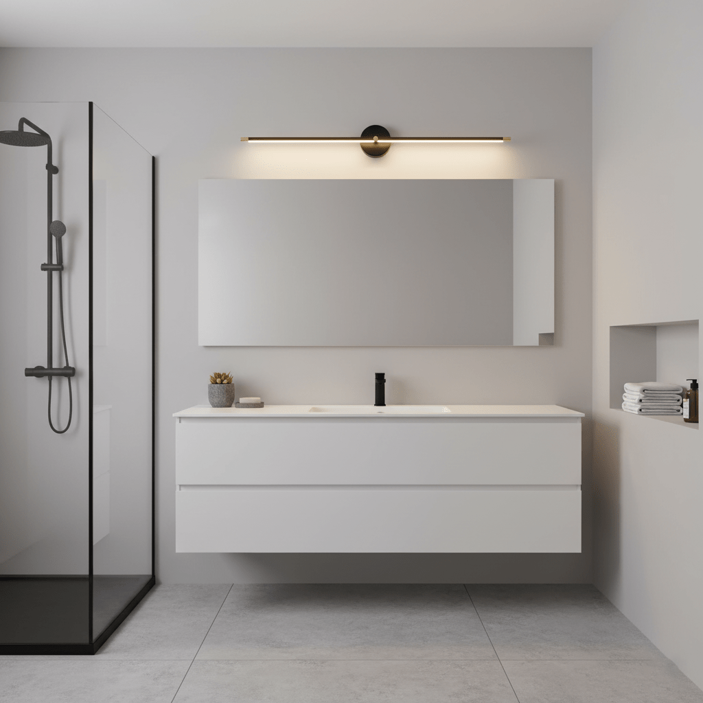 Metal Linear Vanity Light 27 in Warm White Bathroom Wall Lamp Sleek Modern LED Indoor Lighting Fixture | Thomler