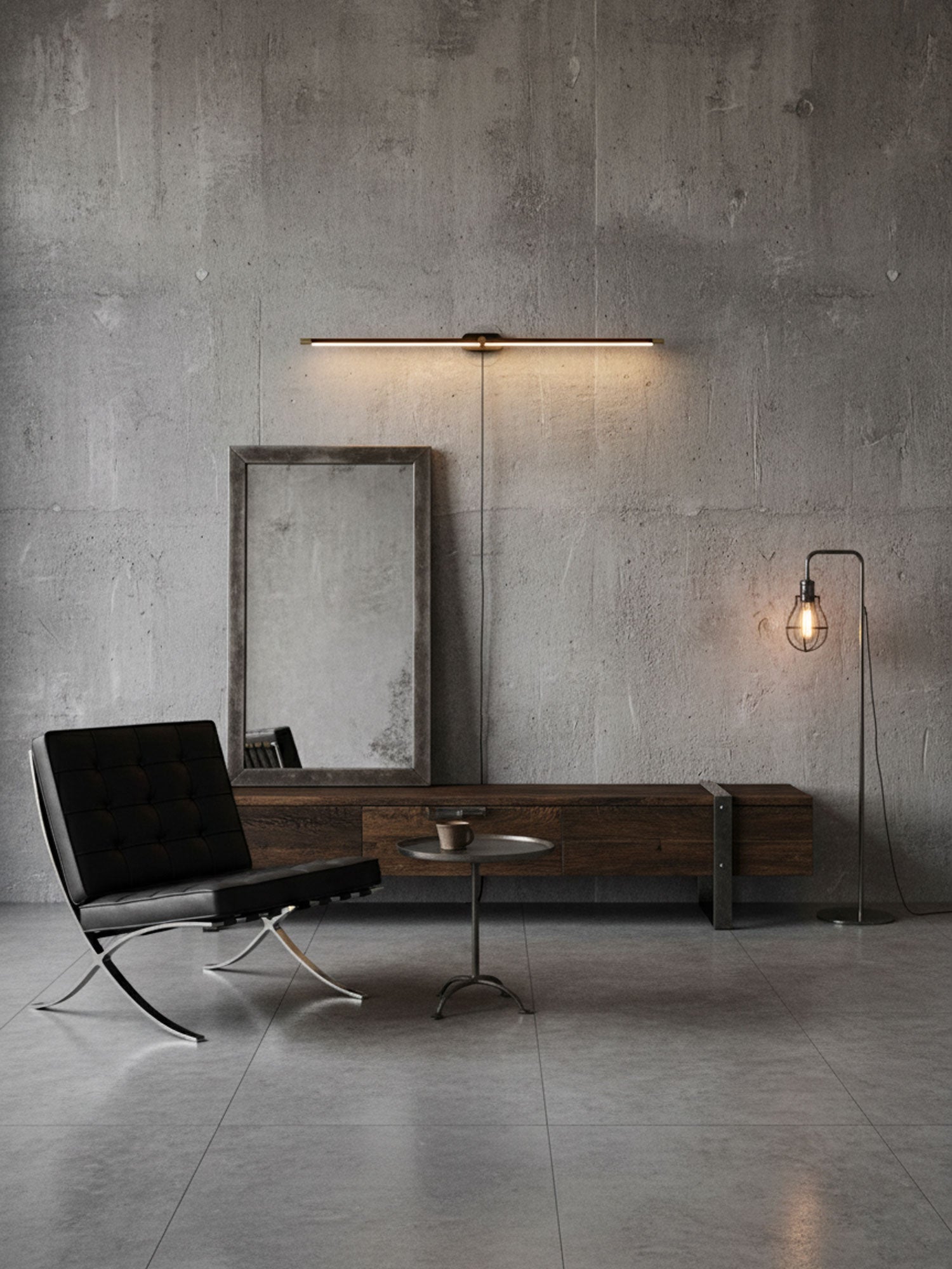 LED Linear Vanity Light 27 in Metal Wall Bathroom Mirror Warm Lighting Fixture Modern Minimalist | Thomler
