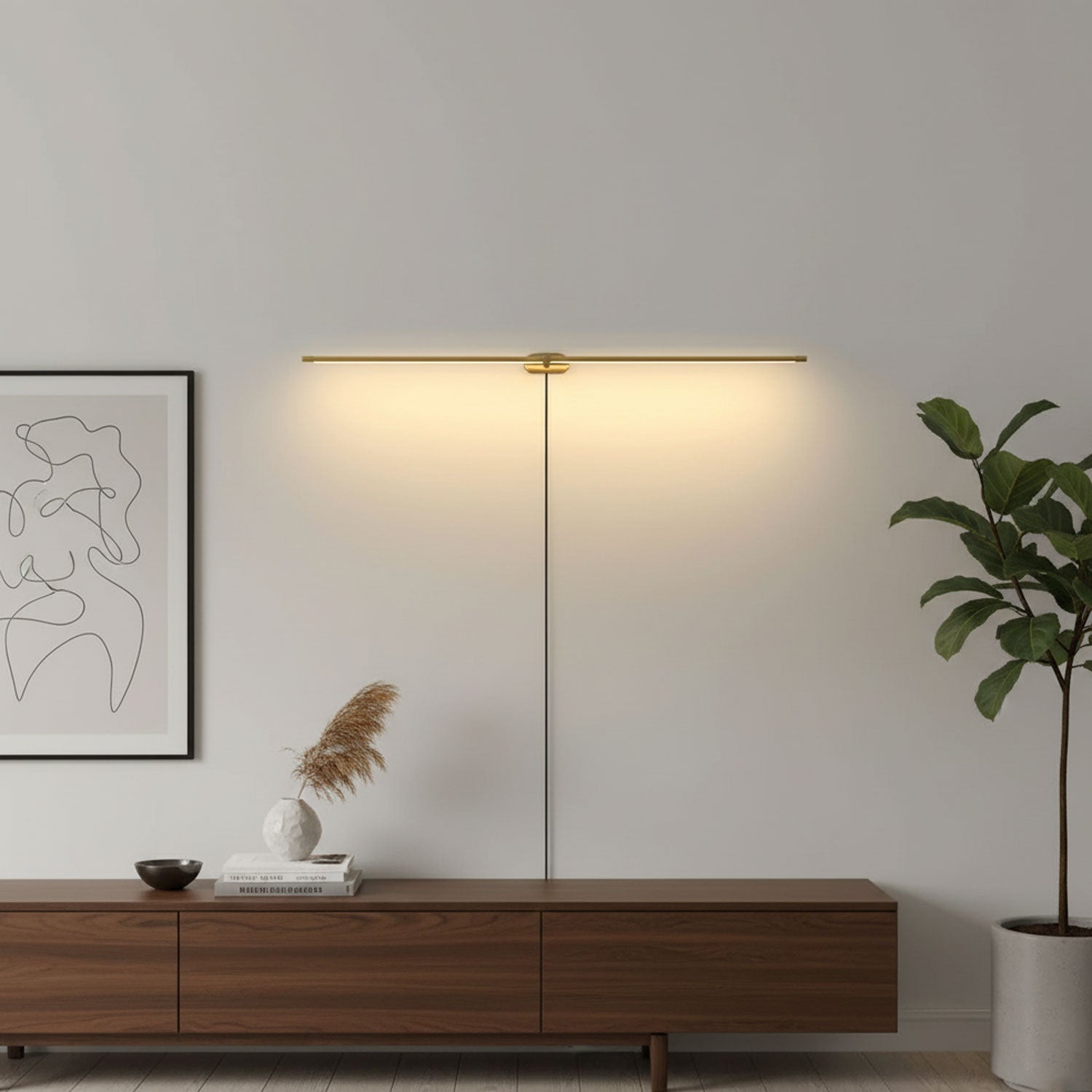 LED Linear Vanity Light 27 in Metal Wall Bathroom Mirror Warm Lighting Fixture Modern Minimalist | Thomler