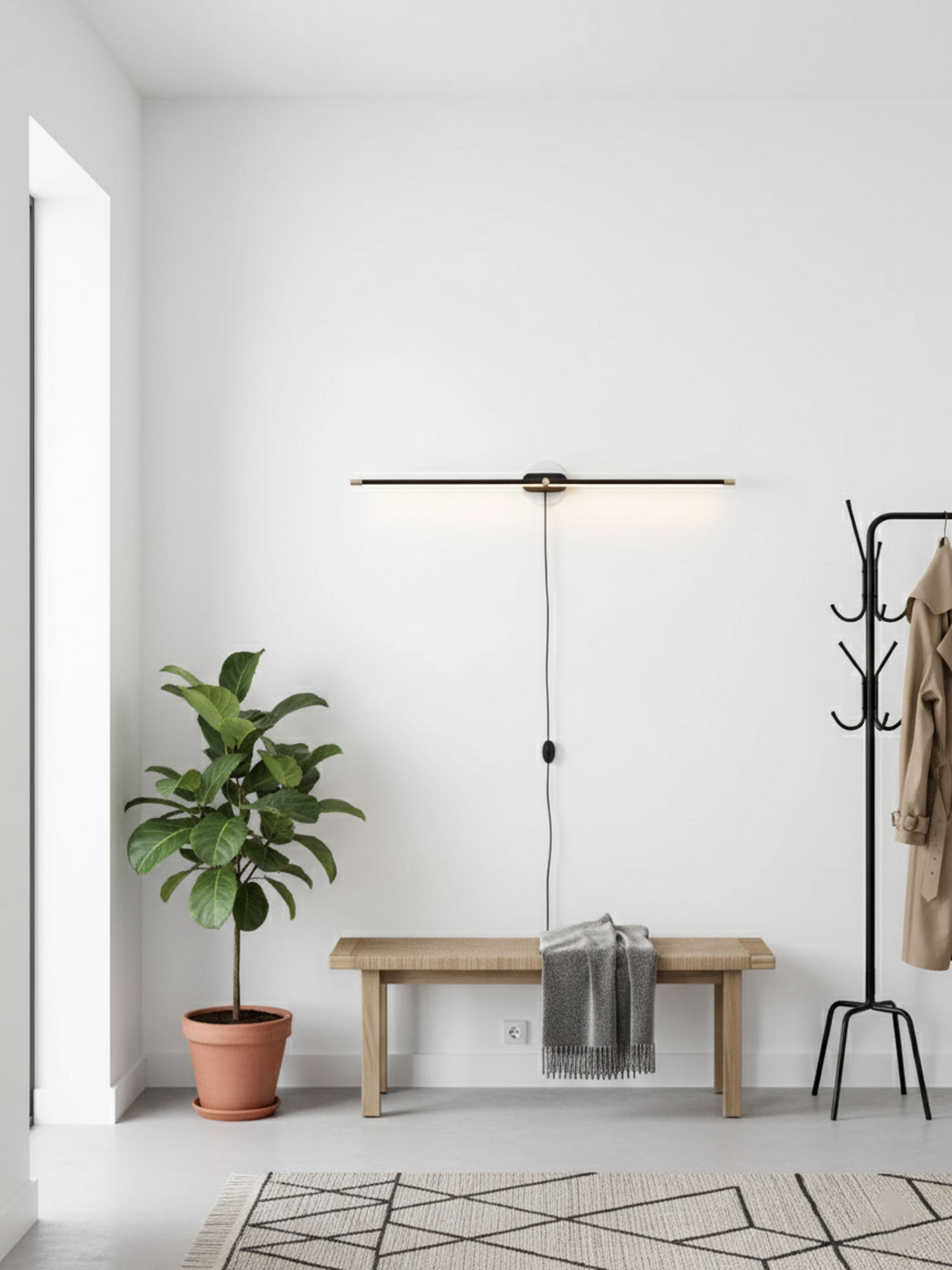 LED Linear Vanity Light 27 in Metal Wall Bathroom Mirror Warm Lighting Fixture Modern Minimalist | Thomler