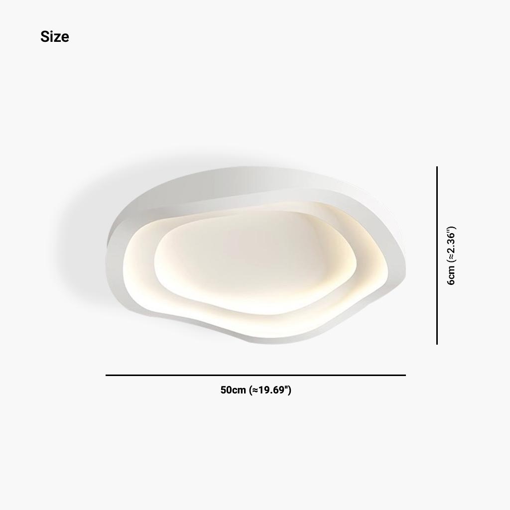 Flush Mount Ceiling Light Iron 15.8 in Dimmable White Modern Living Room Bedroom Dining Room Lighting | Thomler