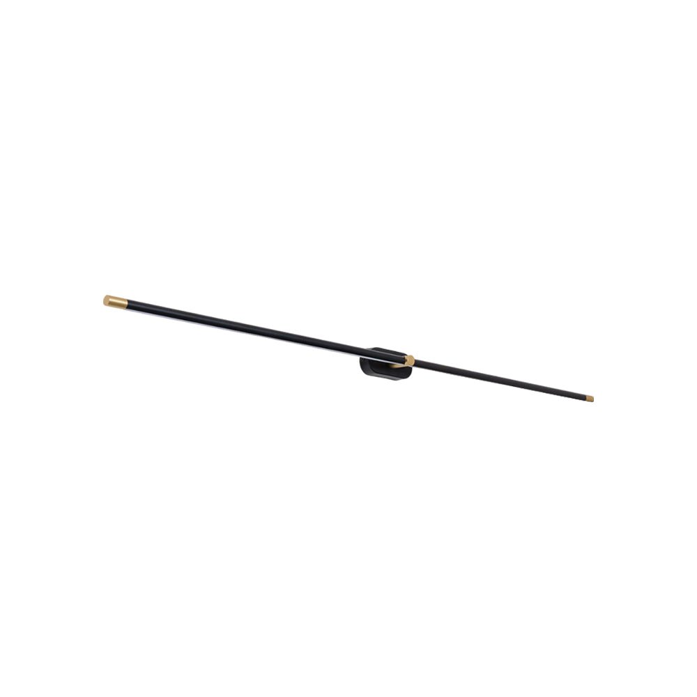 Contemporary Metal Vanity Light Integrated LED 27 in Black Bathroom Wall Lamp Warm Lighting | Thomler